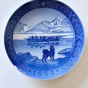 Royal Copenhagen 1968 Christmas Plate Denmark Kai Lange 7” Danish Porcelain